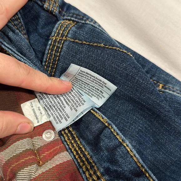 women's flannel lined Carhartt jeans size 12 short - Picture 4 of 5